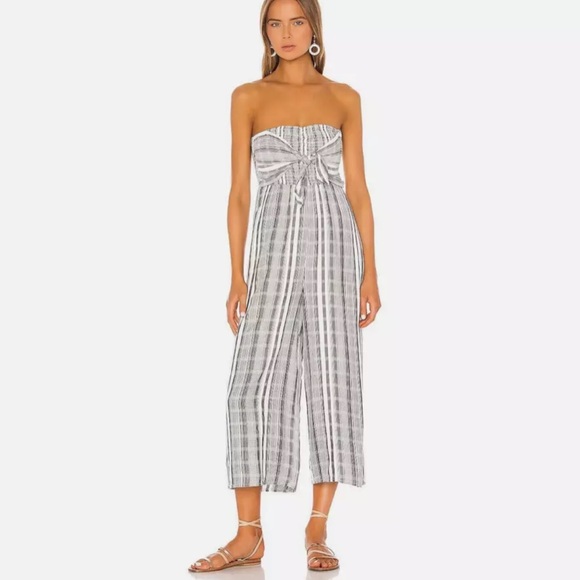 L*Space Strapless Wide Leg Jumpsuit Romper One Piece size M - Picture 3 of 7